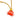 Collar Jaiba Naranja con Listón Dorado