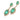 Arete green party con zirconia