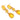Aretes largos cristal yellow